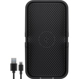 goobay Draadloze snellader voor in de auto 15 watt Zwart, Qi-standaard, antislip