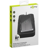 goobay Draadloze snellader voor in de auto 15 watt Zwart, Qi-standaard, antislip