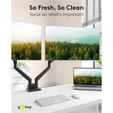 goobay Dual Monitor Mount, 17 tot 32 inch monitorarm Zwart
