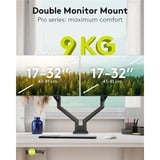 goobay Dual monitorarm Zwart, 17 - 32 inch