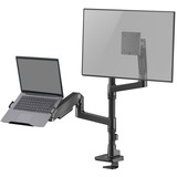 ACT Connectivity Monitorarm met laptophouder office premium, gasveer, paalbevestiging, 1 monitor Zwart
