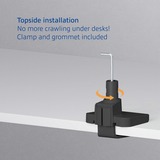 ACT Connectivity Monitorarm met laptophouder office premium, gasveer, paalbevestiging, 1 monitor Zwart