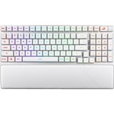 ASUS ROG STRIX SCOPE II 96 RX Wireless, gaming toetsenbord Wit, US lay-out, ROG RX Red, 96%, RGB leds, Hot-swappable, PBT Double-shot, Bluetooth / 2.4GHz / USB 2.0