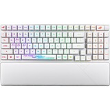 ASUS ROG Strix Scope II 96 RX Wireless RGB mechanisch gaming toetsenbord Wit, US lay-out (QWERTY), ROG RX Red, 96%, RGB leds, 96%, Hot-swappable, PBT Double-shot, Bluetooth / 2.4GHz / USB 2.0