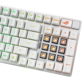 ASUS ROG Strix Scope II 96 RX Wireless RGB mechanisch gaming toetsenbord Wit, US lay-out (QWERTY), ROG RX Red, 96%, RGB leds, 96%, Hot-swappable, PBT Double-shot, Bluetooth / 2.4GHz / USB 2.0