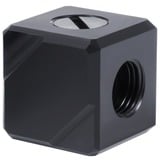 Alphacool Eiszapfen connection terminal 4-way G1/4 IG verbinding Zwart