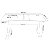 Arozzi Arena Gaming Desk - Dark Grey Zwart/donkergrijs