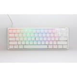 Ducky One 3 Classic Pure White Mini RGB mechanisch toetsenbord Wit, US lay-out (QWERTY), Cherry MX Red, 60%, RGB led, Double-shot PBT, Hot-swappable, QUACK Mechanics