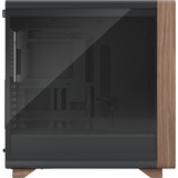Fractal Design Summit Black TG midi tower behuizing Zwart/houtkleur | 2x USB-A | 1x USB-C | Tempered Glass