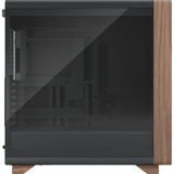 Fractal Design Summit Black TG midi tower behuizing Zwart/houtkleur | 2x USB-A | 1x USB-C | Tempered Glass