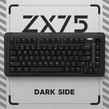 Iqunix ZX75 Dark Side Wireless Mechanical Keyboard Zwart, US lay-out (QWERTY), Gateron Red, 75%, RGB leds, Hot-swappable, Double-shot PBT, 2.4GHz | Bluetooth 5.1 | USB-C