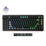 Lemokey L1 HE, gaming toetsenbord Zwart, US lay-out, Gateron Double-Rail Magnetic Nebula, RGB, Double-shot PBT, hot swap, knob