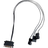 Lian Li UNI FAN SL120 LCD Wireless Reverse Blade RGB case fans Zwart, 3 stuks, 120 x 124.5 x 28 mm, PWM