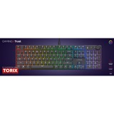 Trust GXT 866 Torix Mechanisch Gaming Toetsenbord  Zwart, US lay-out, Huano Red, met RGB-verlichting