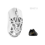 WLMouse Beast X Pro - Milky White - Solid Sides gaming muis Wit, 30.000 dpi, 8K