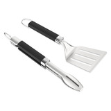Weber Portable barbecuetang en spatelset grillbestek Roestvrij staal/zwart