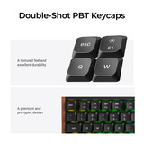 Keychron K1 Ultra 8K Wireless Custom Mechanical Keyboard Zwart, US lay-out (QWERTY), Keychron Milk POM Red, 80% (TKL), RGB leds, LSA Double-shot PBT, USB-C | 2.4 GHz | Bluetooth 5.2