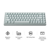 Keychron Q16 HE 8K Magnetic Switch Keyboard Blauw, US lay-out (QWERTY), Keychron Ultra-Fast Lime, 65%, 65%, RGB, Hot swap, 8K