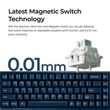 Keychron Q16 HE 8K Magnetic Switch Keyboard Blauw, US lay-out (QWERTY), Keychron Ultra-Fast Lime, 65%, 65%, RGB, Hot swap, 8K