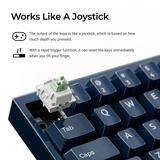 Keychron Q16 HE 8K Magnetic Switch Keyboard, toetsenbord Blauw, US lay-out, Keychron Ultra-Fast Lime, 65%, RGB, Hot swap, 8K