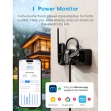 MEROSS Smart Wi-Fi Indoor/Outdoor Plug stekkerdoos Zwart, Wi-Fi, 2.4 GHz, 1T1R