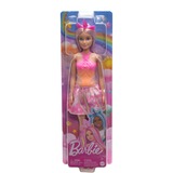 Mattel Barbie Eenhoornpop met roze haar en kleurrijke outfit 