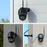 Reolink B430, 2K+/5MP Dual-Band WiFi PT beveiligingscamera + Solar Panel 2 Zwart, Kleuren nachtzicht