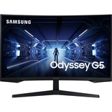 SAMSUNG Odyssey G5 C32G55TQBU 32" Gaming Monitor Zwart, 1x HMDI, 1x DisplayPort, 144 Hz