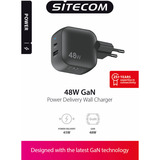 Sitecom 48W GaN Power Delivery Wall Charger Zwart
