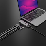 Sitecom 6-in-2 MacBook Air Multiport Hub dockingstation Zilver