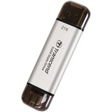 Transcend ESD310 Portable 2 TB externe SSD Zilver, USB-A 3.2 (10 Gbit/s) | USB-C 3.2 (10 Gbit/s)