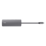 Trust Dalyx 8-in-1-USB-C Adapter usb-hub Grijs, HDMI | Ethernet | 2x USB-A | 2x USB-C