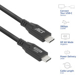 ACT Connectivity USB4 20Gbps 240W USB Type-C kabel, 0,5 meter Zwart
