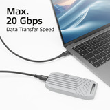 ACT Connectivity USB4 20Gbps 240W USB Type-C kabel, 0,5 meter Zwart