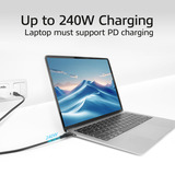 ACT Connectivity USB4 20Gbps 240W USB Type-C kabel, 0,5 meter Zwart