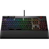 ASUS ROG Strix Flare II RGB mechanisch gaming toetsenbord Gunmetal, US lay-out (QWERTY), ROG NX Red, 100%, RGB leds, ROG PBT