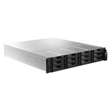 Asustor Lockerstor 12R Pro Gen2 (AS7212RDX) nas Zwart/metaal, 2x 1G LAN, 2x 10G LAN, 4x USB 3.2 Gen 1