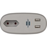 Brennenstuhl Estilo stekkerdoos voor bank met USB-oplaadfunctie Grijs/antraciet, 1x euroaansluiting en 2x USB-lader