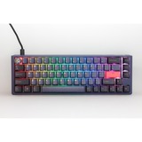 Ducky One 3 Cosmic Blue SF, toetsenbord Donkerblauw, US lay-out, Cherry MX Ergo Clear, RGB led, Double-shot PBT, Hot-swappable, QUACK Mechanics, 65%