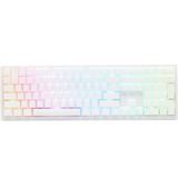 Ducky Zero 6108 Pure White RGB mechanisch gaming toetsenbord Wit, US lay-out (QWERTY), Cherry MX2A Brown, 100%, RGB leds, Double-shot PBT, hot swap, 2.4GHz | Bluetooth | USB-C