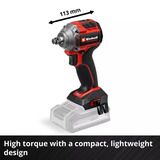 EINHELL Professional Accu Slagmoersleutel TP-CW 18/260-C Li BL-Solo Rood/zwart, Power X-Change, Accu en oplader niet inbegrepen