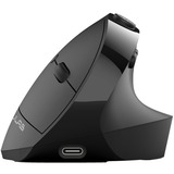 JLab JBuds Ergonomic Wireless Vertical Mouse Zwart, 1200 – 2400 DPI, Bluetooth 5.2 / 2.4 GHz