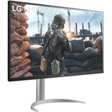 LG 32UP55NP-W 31.5" 4K UHD monitor Zilver/zwart, HDMI, DisplayPort, Sound