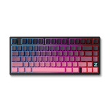 MCHOSE Z75S Black Pink Hyacinth Metal Top Cover Wireless Mechanical, toetsenbord Zwart/pink (roze), US lay-out, KTT Hyacinth, 75%, RGB, Hot swap, Side engraved PBT, draadloos / Bluetooth / USB-C