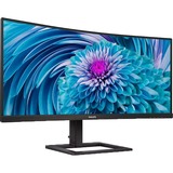 Philips 346E2CUAE/00 34" Curved UltraWide Monitor Zwart, WQHD, DisplayPort, HDMI, USB-C, Audio, AMD FreeSync