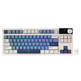 Royal Kludge S85 TKL draadloos gaming toetsenbord US lay-out, Horizon Blue, Beige switch, 80%, RGB, Hot swap, 2.4 GHz / USB-C / Bluetooth