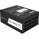 SilverStone HELA 2500R 2500 watt voeding  Zwart, 4x 12V-2x6, 7x PCIe