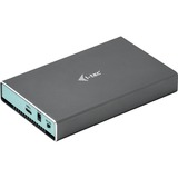 i-tec MySafe USB 3.0 / USB-C 3.1 Gen. 2  externe behuizing Grijs, B-Key, met RAID 0/1/JBOD ondersteuning