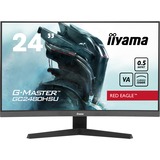 iiyama G-Master Red Eagle GC2480HSU-B1 23.6" Curved gaming monitor Zwart, 180 Hz, HDMI, DisplayPort, USB, Audio, Adaptive Sync