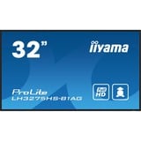 iiyama ProLite LH3275HS-B1AG 31.5" Public Display Zwart, HDMI, DisplayPort, LAN, USB, Audio, WiFi, Android